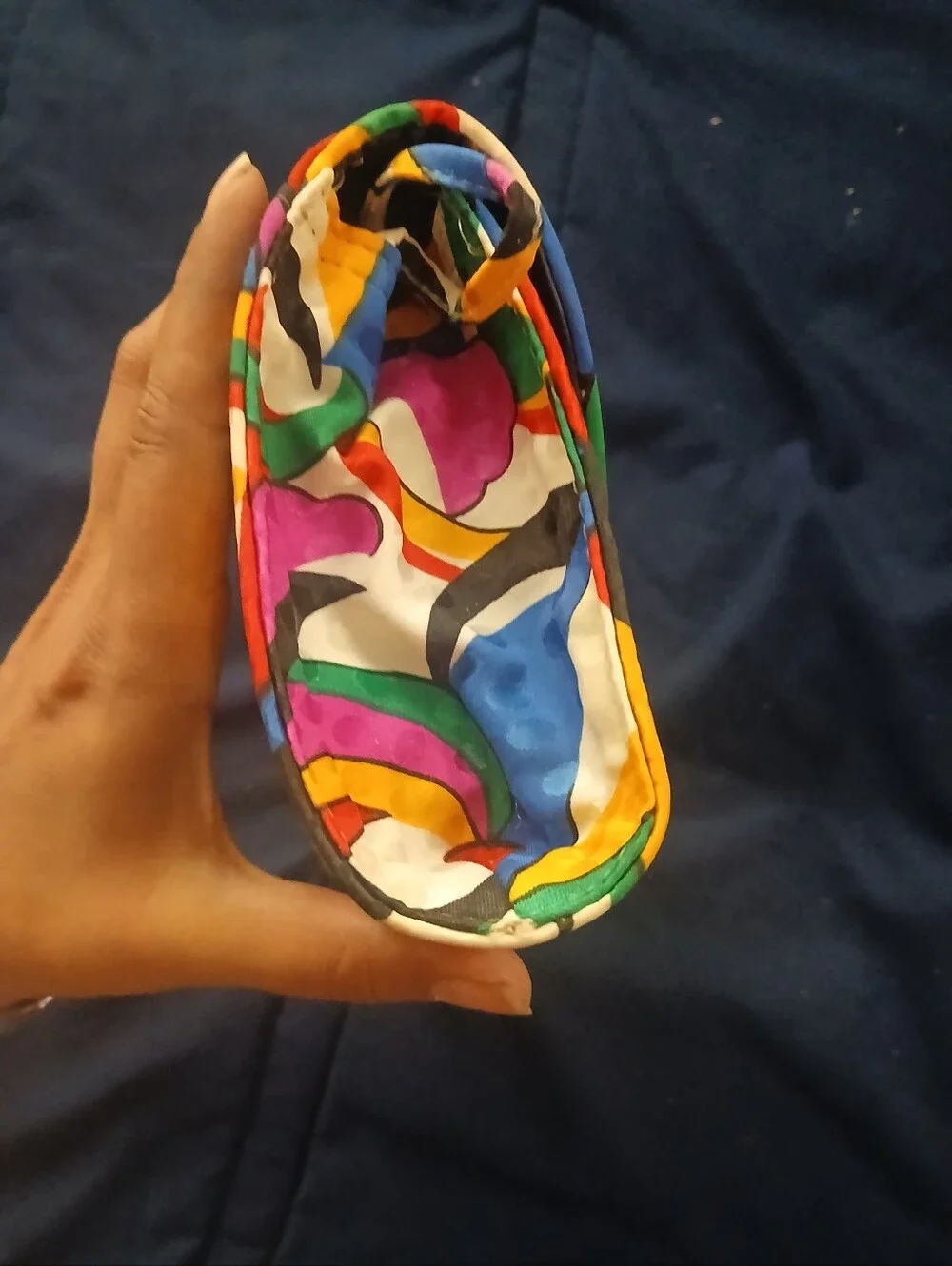 Vintage 1980s Life Stride Multicolored Envelope Clutch Post Modern,Colorful